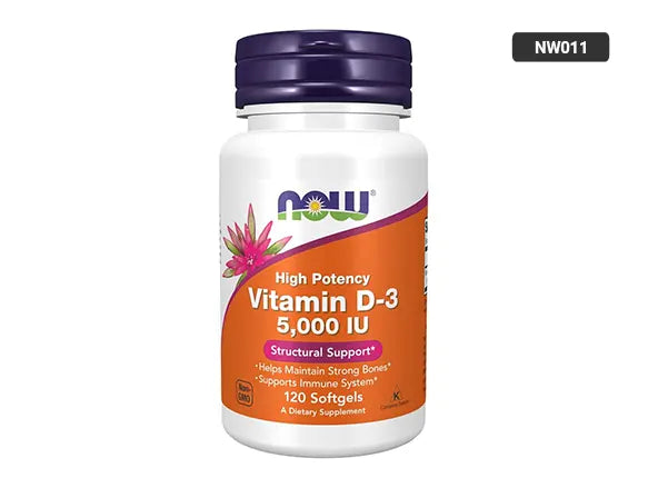 Now Vitamin D3 5000 IU 120 Softgels