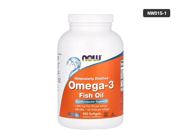 Now Omega-3 Fish Oil 1000mg 500 Softgels