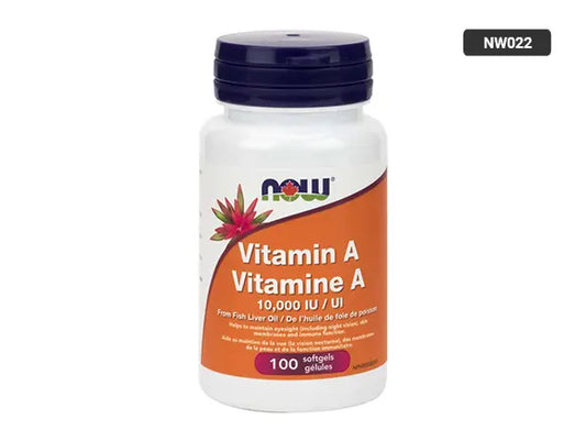 Now Vitamin A 10000 IU 100 Softgels