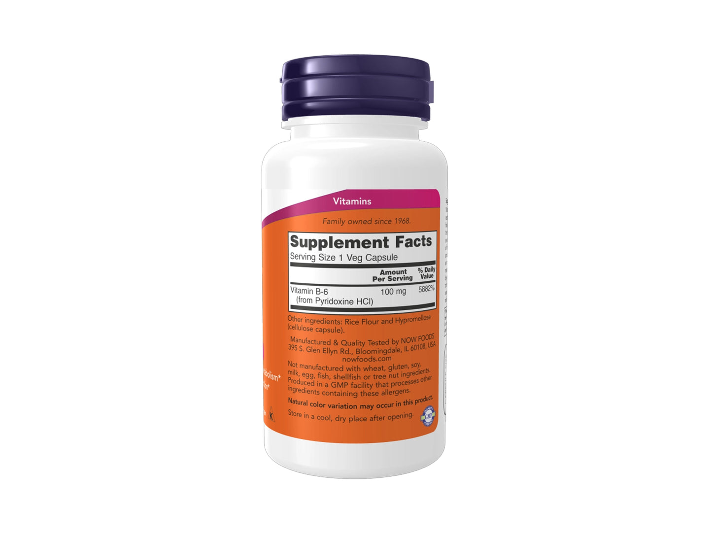Now B-6 100mg Veg 100 Capsules