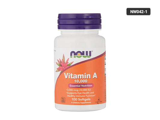 Now Vitamin A 10000 IU 100 Softgels