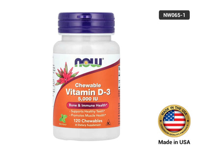 NOW Vitamin D-3 5000 IU 120 Chewables