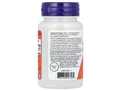 NOW Vitamin D-3 5000 IU 120 Chewables