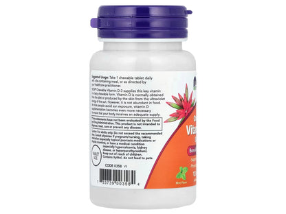 NOW Vitamin D-3 5000 IU 120 Chewables