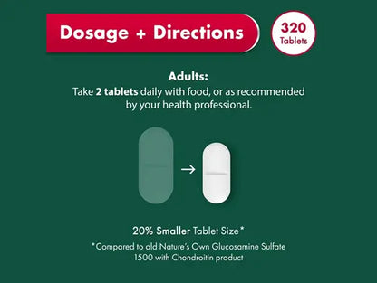 Natures Own Glucosamine Sulfate with Chondroitin 320 Tablets in Sri Lanka