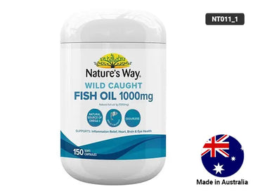 Natures Way Wild Caught Fish Oil 1000mg 150 Soft Capsules in Sri Lanka.