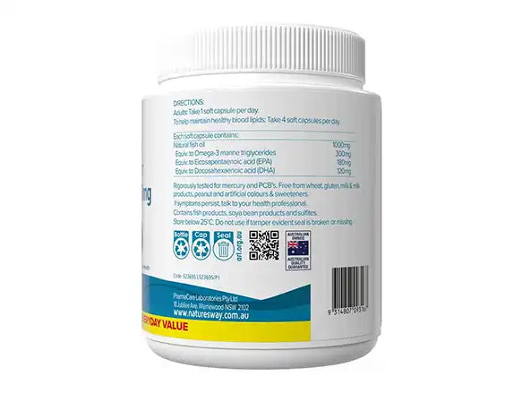 Natures Way Wild Caught Fish Oil 1000mg 500 Soft Capsules in Sri Lanka