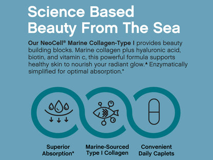 NeoCell Marine Collagen Bio-Peptides + Hyaluronic Acid 180 Caplets in Sri Lanka