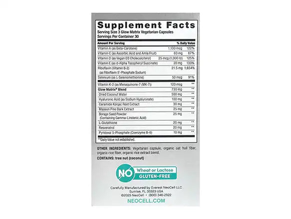 Neocell Glow Matrix Advanced Skin Hydrator 90 Veg Capsules in Sri Lanka