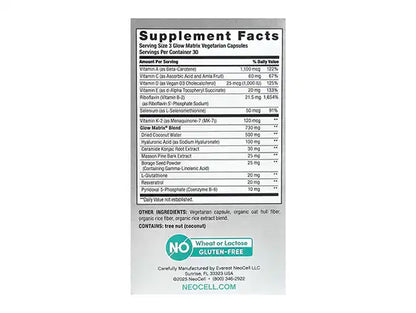 Neocell Glow Matrix Advanced Skin Hydrator 90 Veg Capsules in Sri Lanka