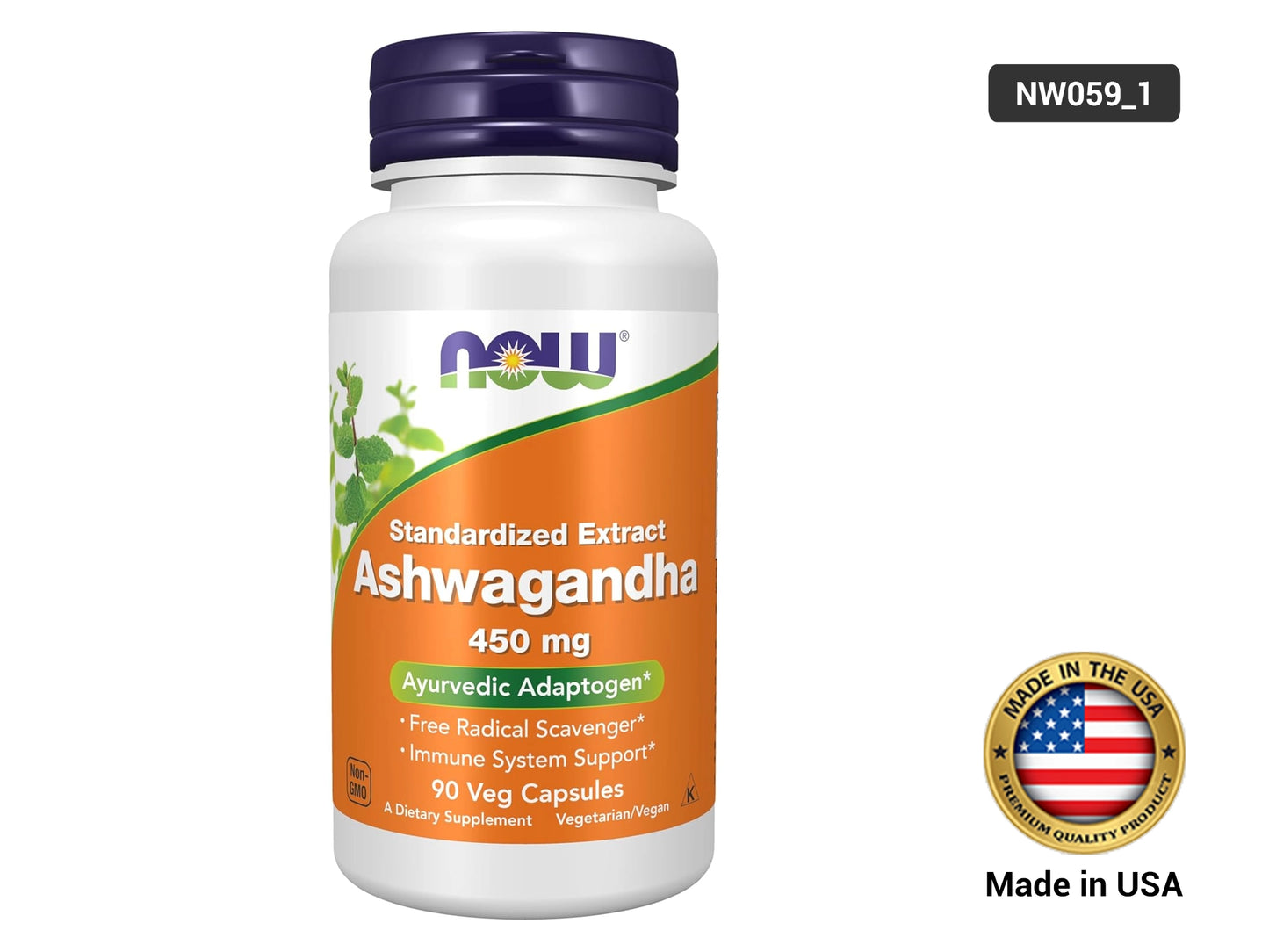 Now Ashwagandha 450 mg Veg Capsules in Sri Lanka