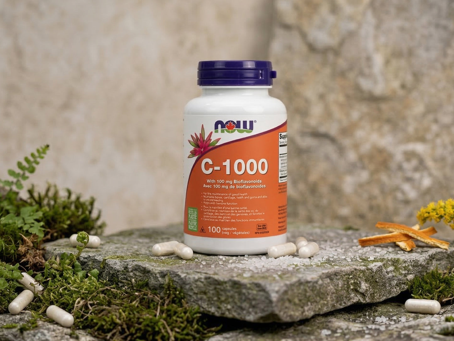 Now C - 1000 with 100mg Bioflavonoids 100 Veg Capsules in Sri Lanka