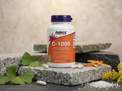 Now C - 1000 with 100mg Bioflavonoids 100 Veg Capsules in Sri Lanka
