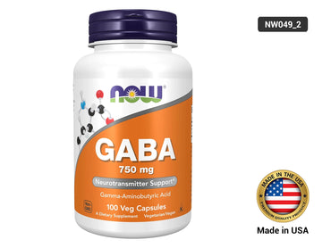 Now GABA Extra Strength 750mg 100 Veg Capsules in Sri Lanka
