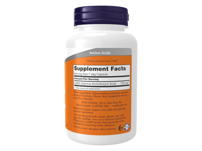 Now GABA Extra Strength 750mg 100 Veg Capsules in Sri Lanka