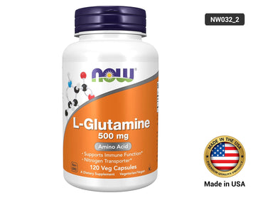 Now L-Glutamine 500mg 120 Veg Capsules in Sri Lanka