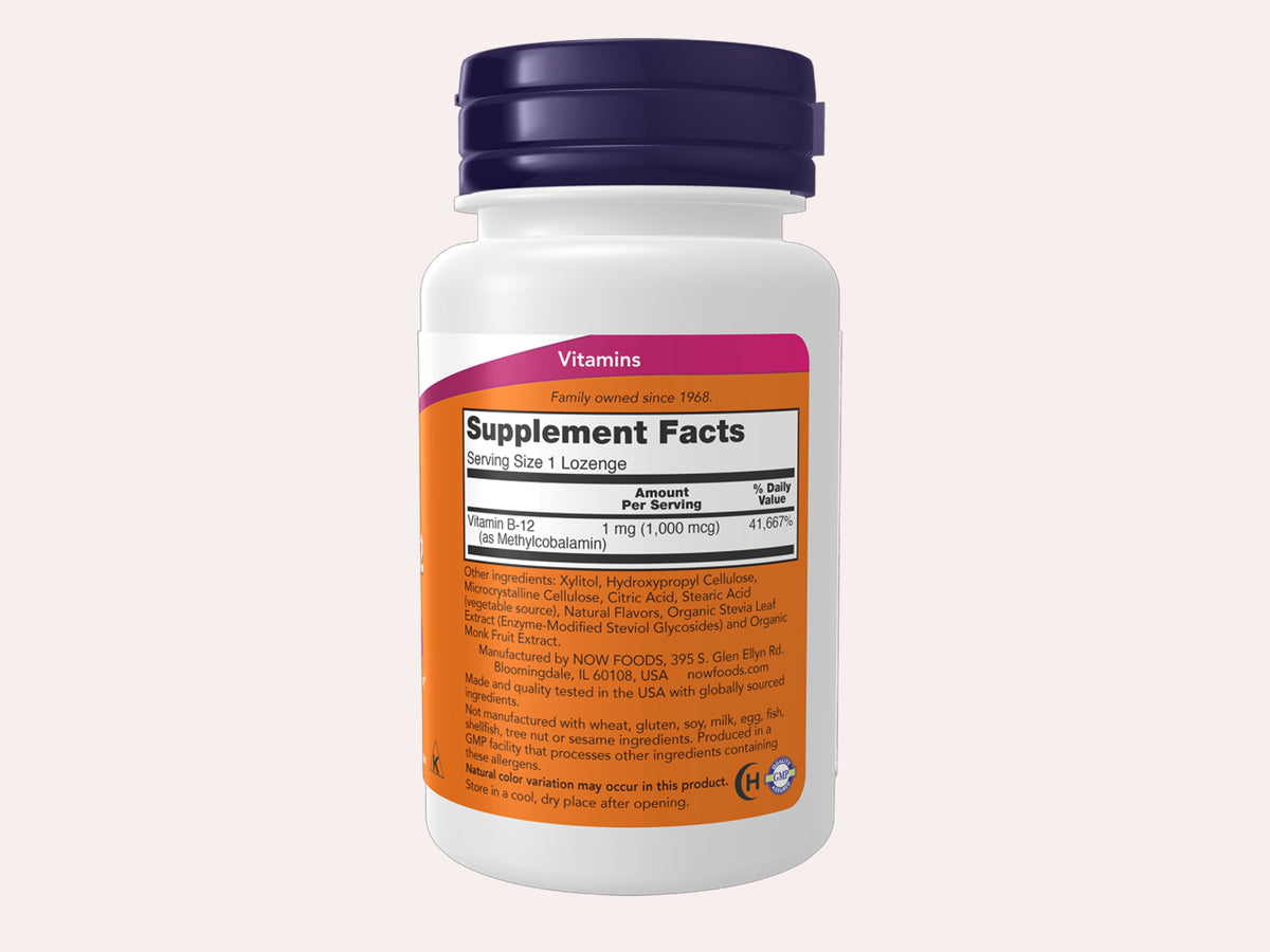 Now Methyl B-12 1000 mcg 250 Lozenges in Sri Lanka at SupplementVault.lk