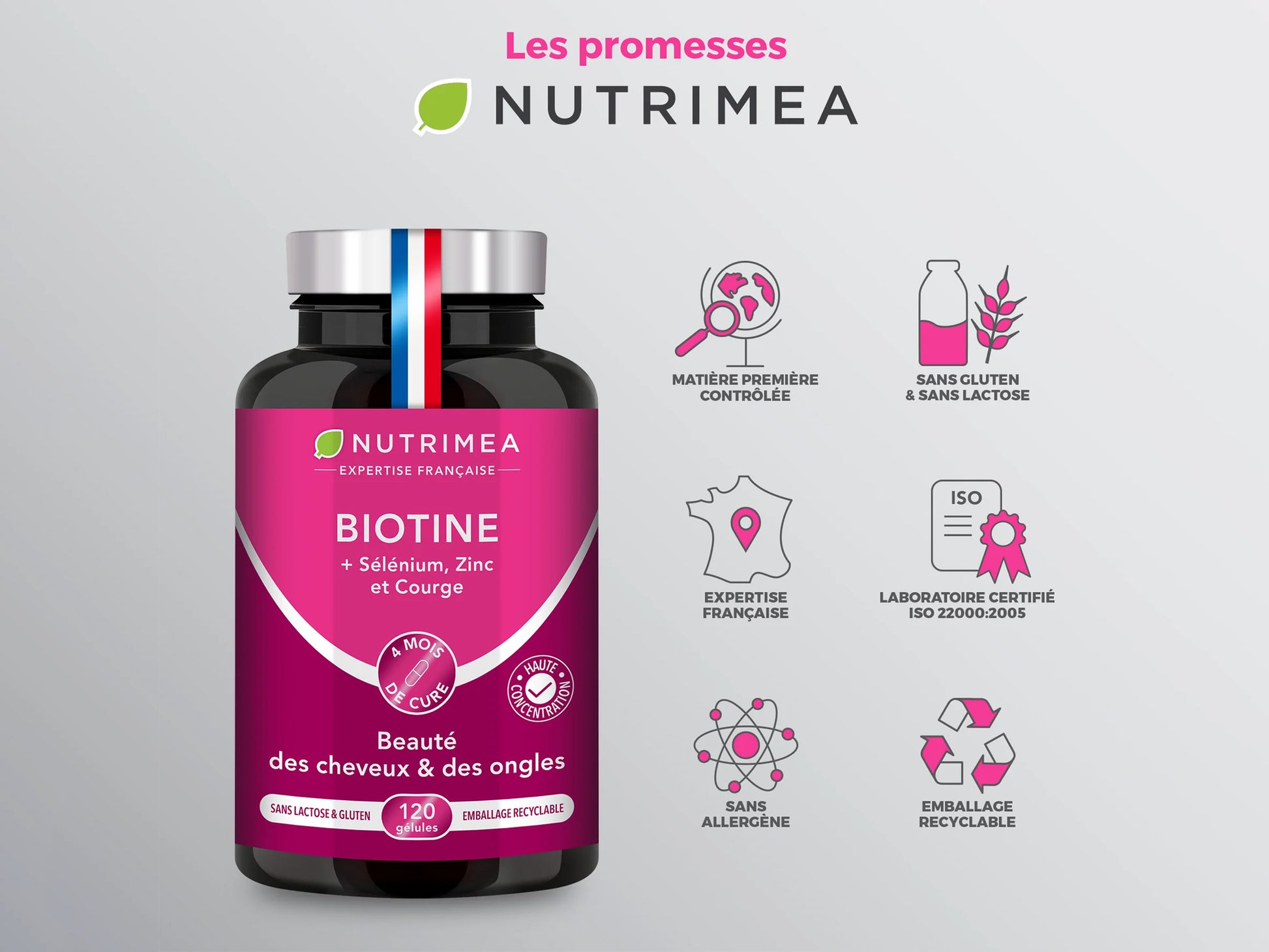 Nutrimea Biotin Vitamin B8 120 Vegan Capsules in Sri Lanka
