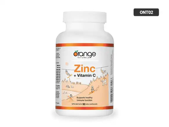 Orange Naturals Zinc + Vitamin C 90 Veg Capsules in Sri Lanka