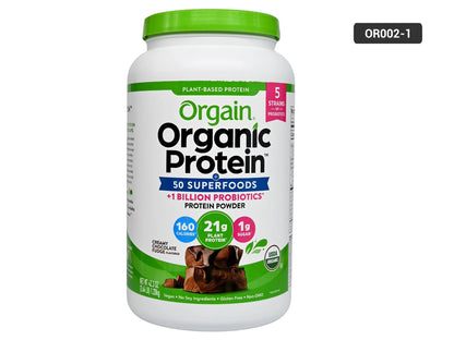 Orgain Organic Protein 50 Superfoods  Powder Creamy Chocolate Fudge Protein Powder 1.2kg (42.3oz)