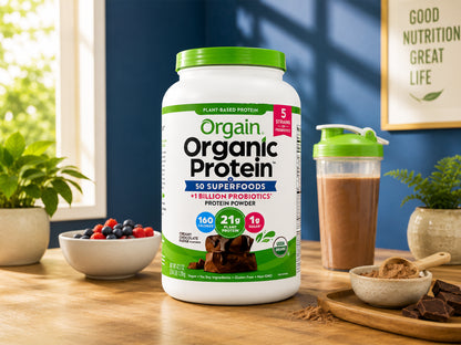 Orgain Organic Protein 50 Superfoods  Powder Creamy Chocolate Fudge Protein Powder 1.2kg (42.3oz)