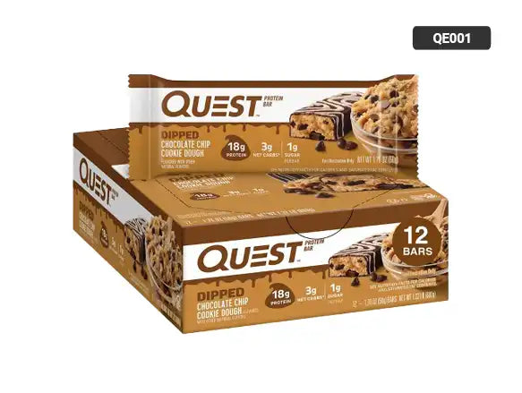 Quest Protein Bar Chocolate Chip Cookie Dough Flavor 12 Bars in Sri Lanka - supplementvault.lk