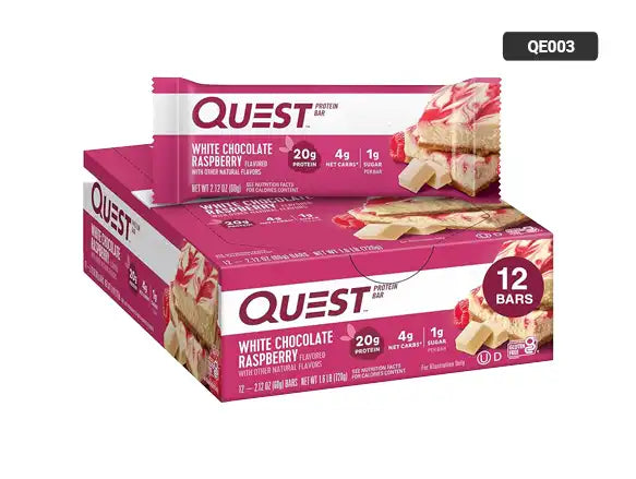 Quest Protein Bar White Chocolate Raspberry Flavor 12 Bars in Sri Lanka - supplementvault.lk