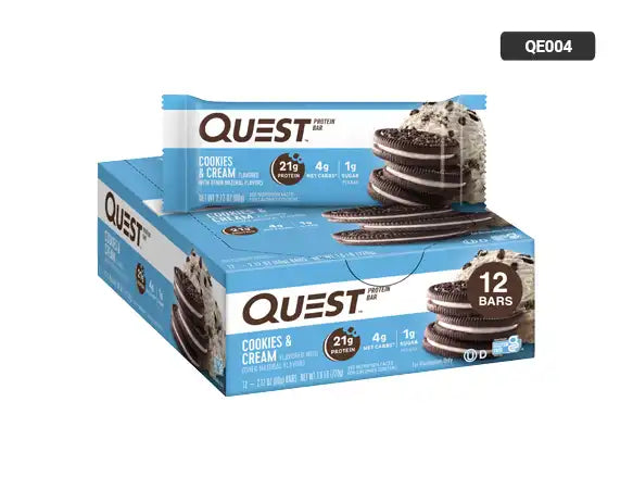 Quest Protein Bar Cookies &amp; Cream Flavor 12 Bars in Sri Lanka - supplementvault.Lk