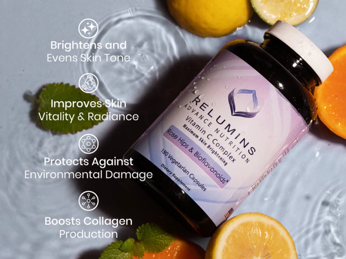 Relumins Vitamin C Complex MAX Skin Brightening with Rose Hips & Bioflavonoids 60 Capsules