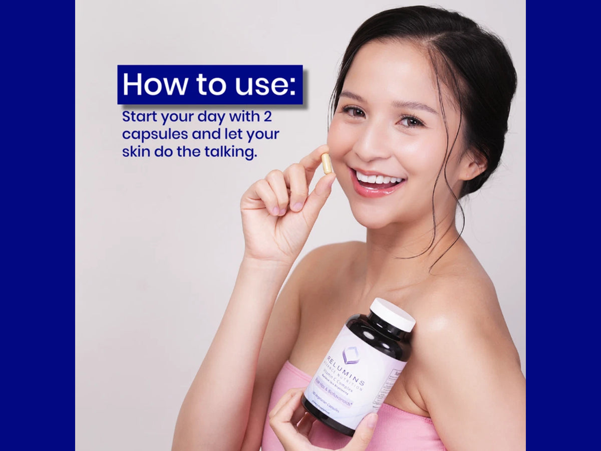 Relumins Vitamin C Complex MAX Skin Brightening with Rose Hips & Bioflavonoids 60 Capsules