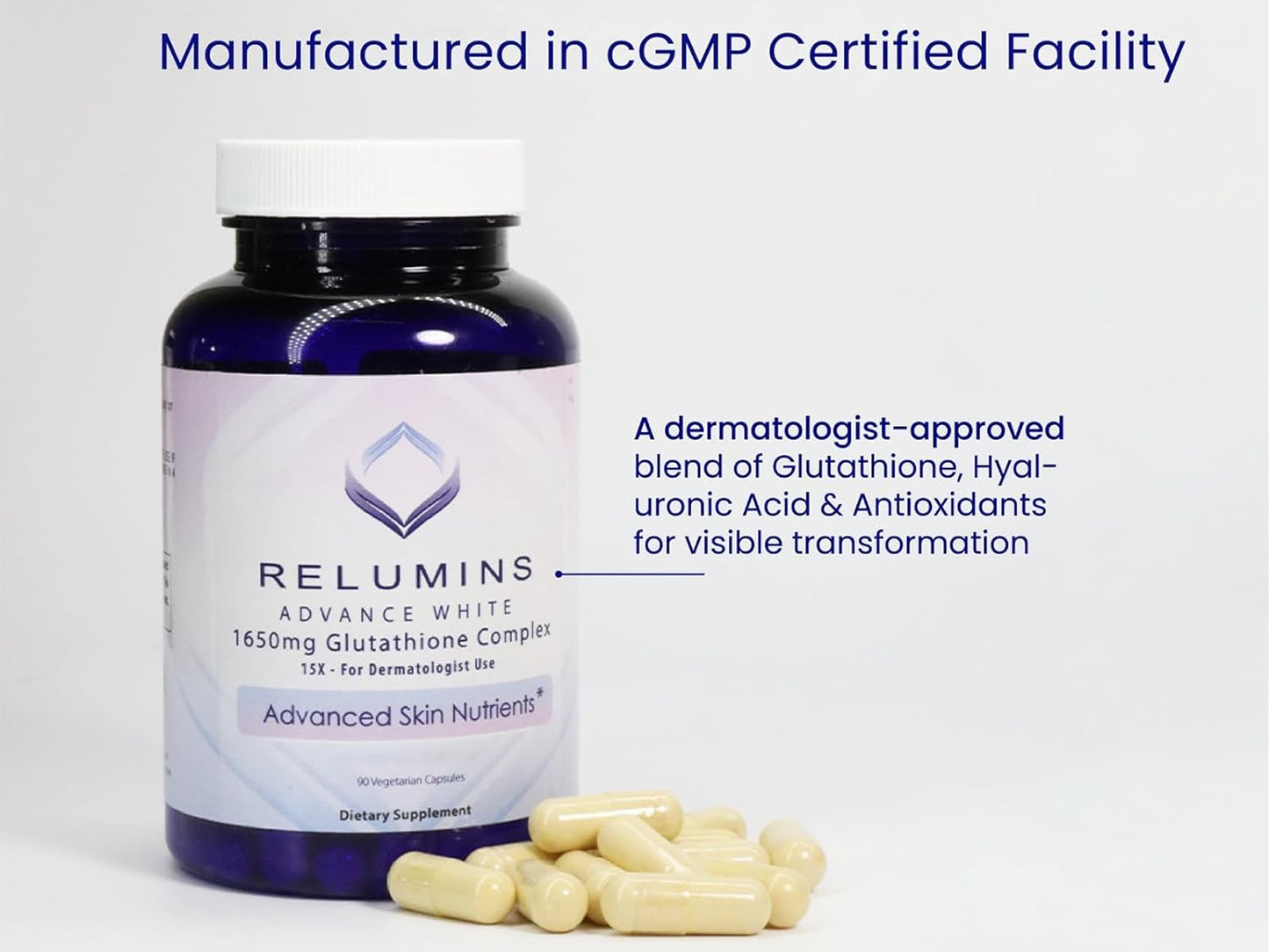 Relumins Advance White 1650mg Glutathione 90 Capsules Sri Lanka – Supplement Vault.Lk