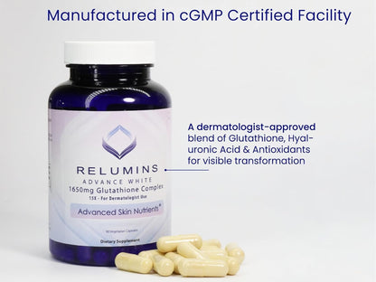 Relumins Advance White 1650mg Glutathione 90 Capsules Sri Lanka – Supplement Vault.Lk