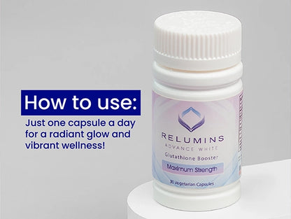 Relumins Advance White Glutathione Booster - Max Strength 30 Veg Capsules in Sri Lanka