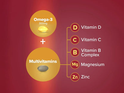 Seven Seas Omega-3 & Multivitamins Man 30 Capsules + 30 Tablets