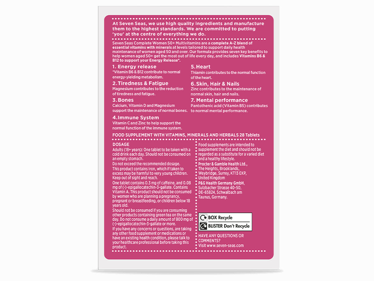 Seven Seas Women 50+ Complete Multivitamins 28 Tablets