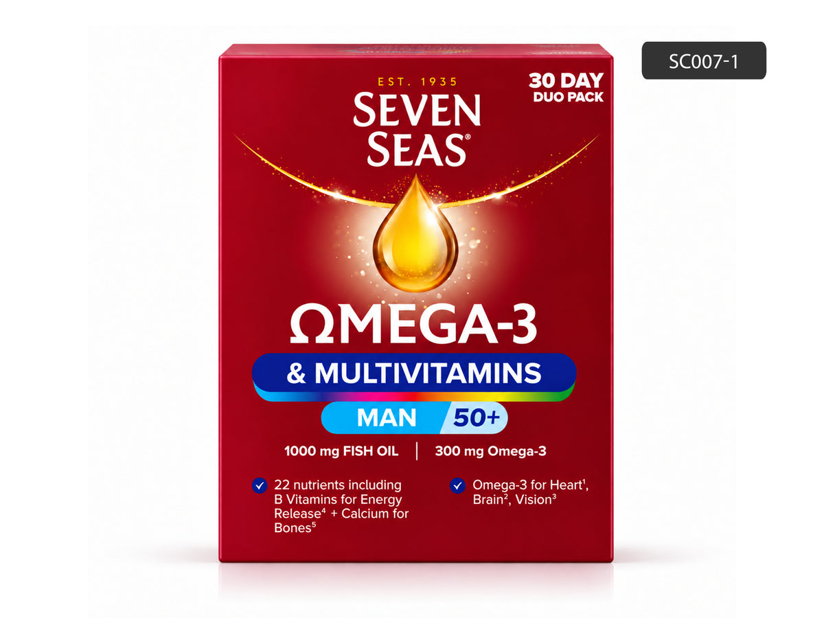 Seven Seas Omega-3 & Multivitamins Men 50+ 30 Day Duo Pack
