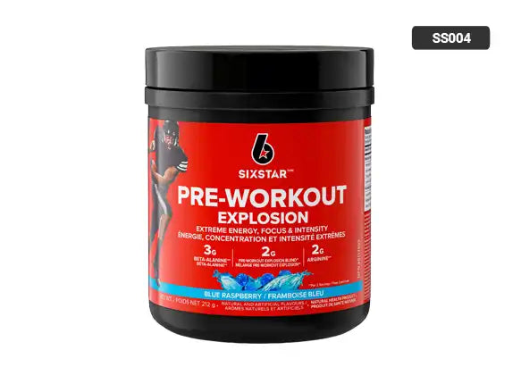 Six Star Pre-Workout Explosion Blue Raspberry 424g in Sri Lanka - supplementvault.lk