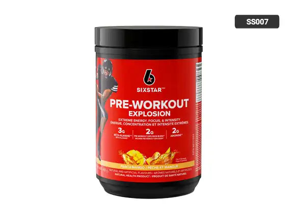 Six Star Pre-Workout Explosion Peach Mango 418g in Sri Lanka - supplementvault.lk