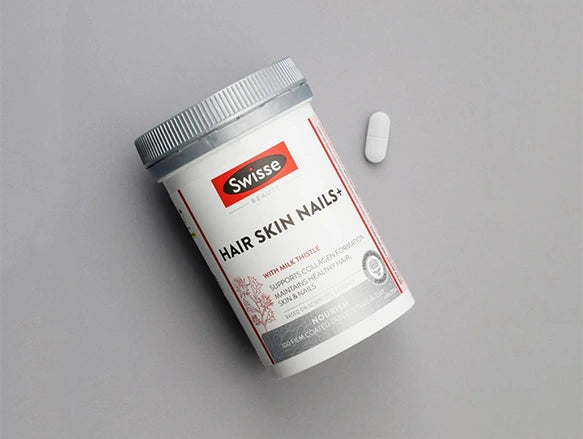 Swisse Beauty Hair Skin Nails+ 100 Tablets Is a Premium Quality Beauty Supplement to Support Collagen Formation, Maintains Healthy Hair, Skin & Nails.