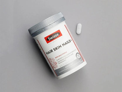 Swisse Beauty Hair Skin Nails+ 100 Tablets Is a Premium Quality Beauty Supplement to Support Collagen Formation, Maintains Healthy Hair, Skin & Nails.
