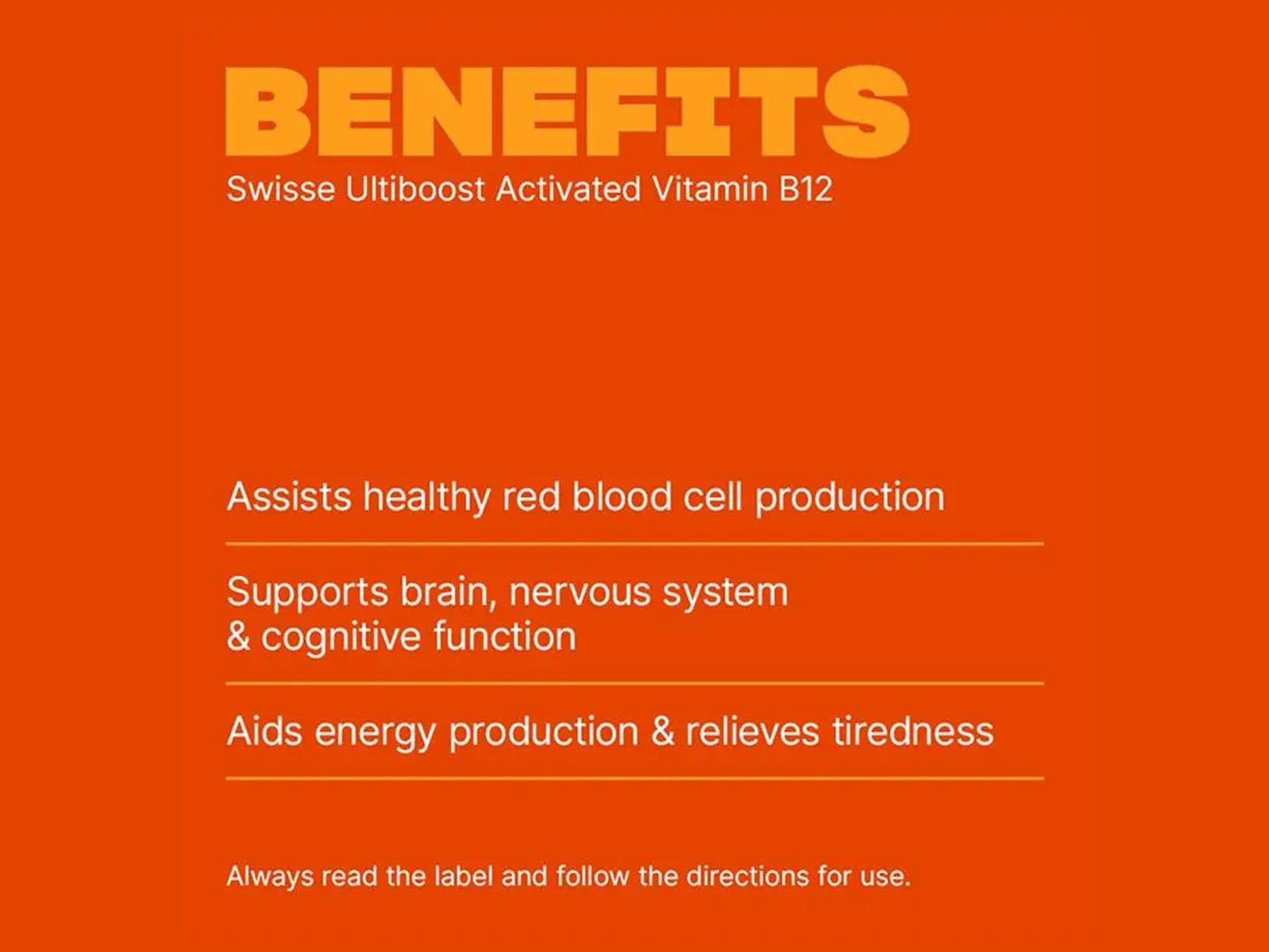 Swisse Ultiboost Activated Vitamin B12 1000mcg 60 Tablets in Sri Lanka