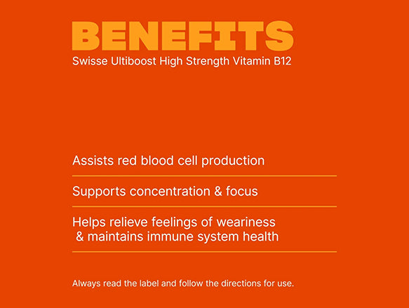 Swisse Ultiboost High Strength Vitamin B12 60 Tablets in Sri Lanka