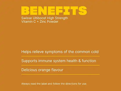 Swisse Ultiboost High Strength Vitamin C + Zinc 150g Powder Orange in Sri Lanka