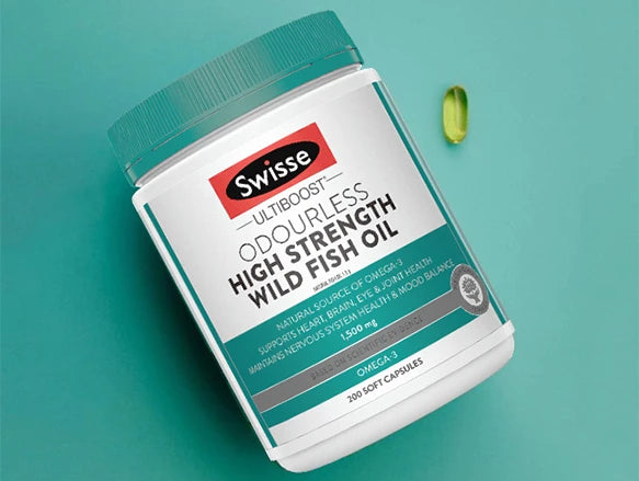 Swisse Ultiboost Odourless High Strength Wild Fish Oil 1500mg 200 Capsules in Sri Lanka