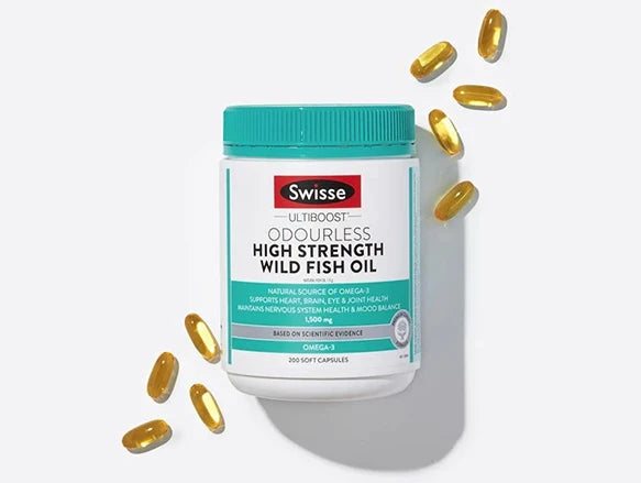 Swisse Ultiboost Odourless High Strength Wild Fish Oil 1500mg 200 Capsules in Sri Lanka