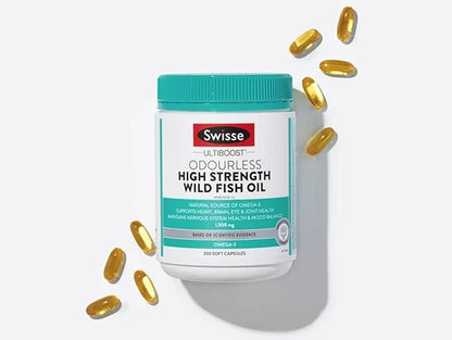 Swisse Ultiboost Odourless High Strength Wild Fish Oil 1500mg 200 Capsules in Sri Lanka