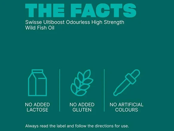 Swisse Ultiboost Odourless High Strength Wild Fish Oil 1500mg 200 Capsules in Sri Lanka