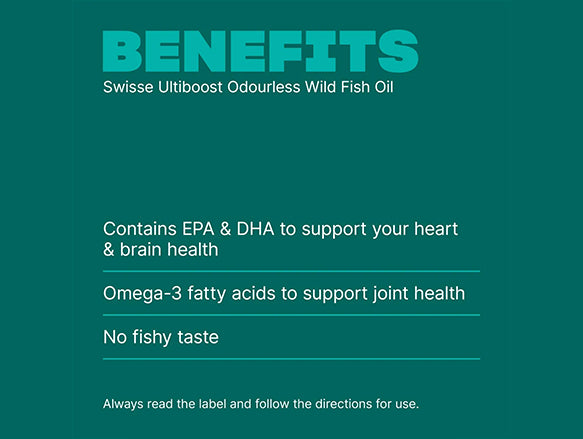Swisse Ultiboost Odourless Wild Fish Oil 1000mg 500 Capsules in Sri Lanka