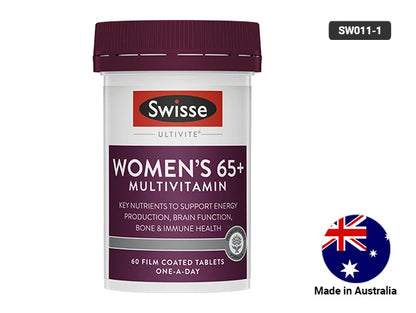 Swisse Ultivite Women's 65+ Multivitamin 60 Tablets in Sri Lanka is a Key Nutrients to Support Energy Production, Brain Function, Bone & Immune Health.