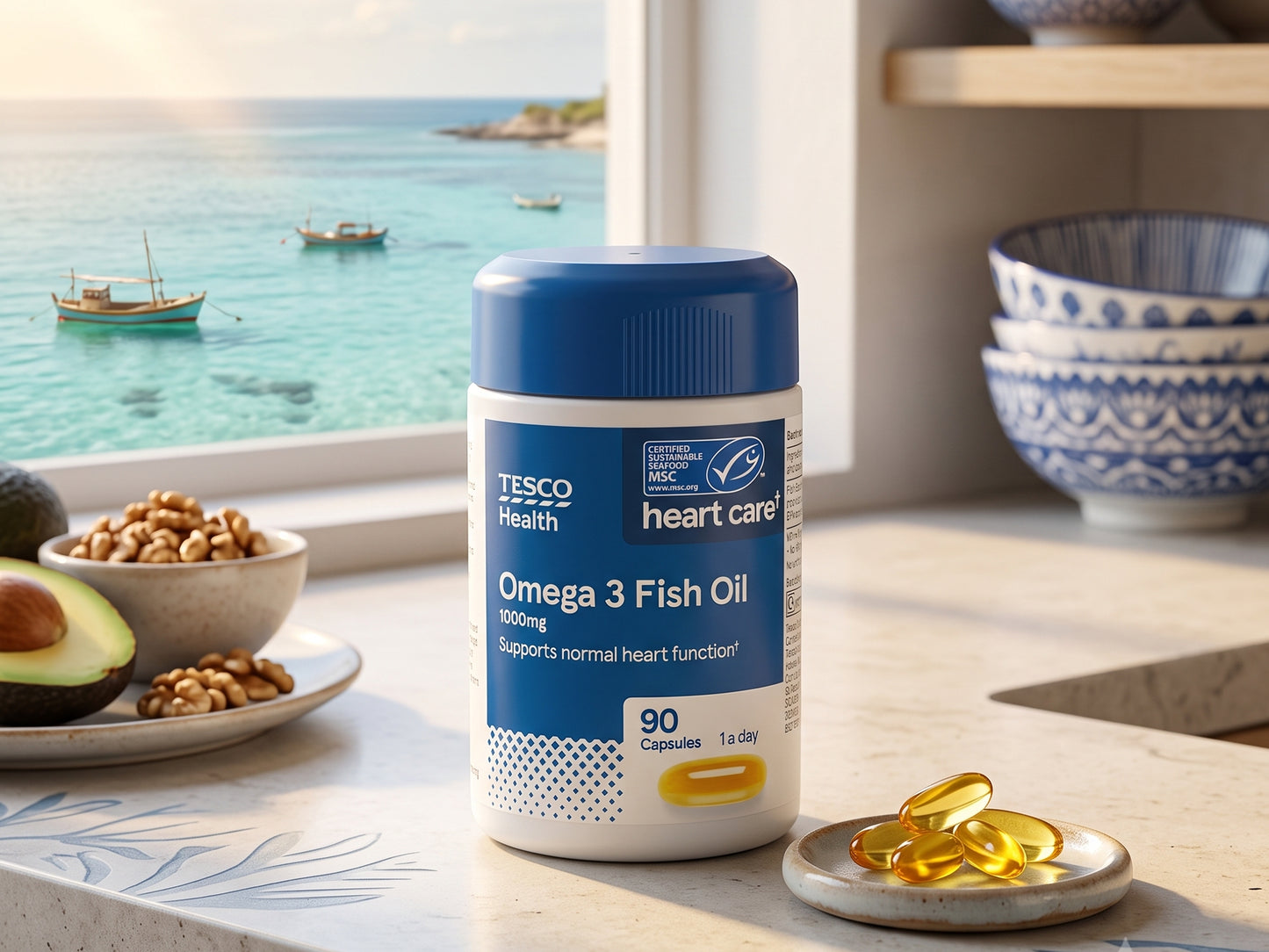 Tesco Omega 3 Fish Oil 1000mg 90 Capsules